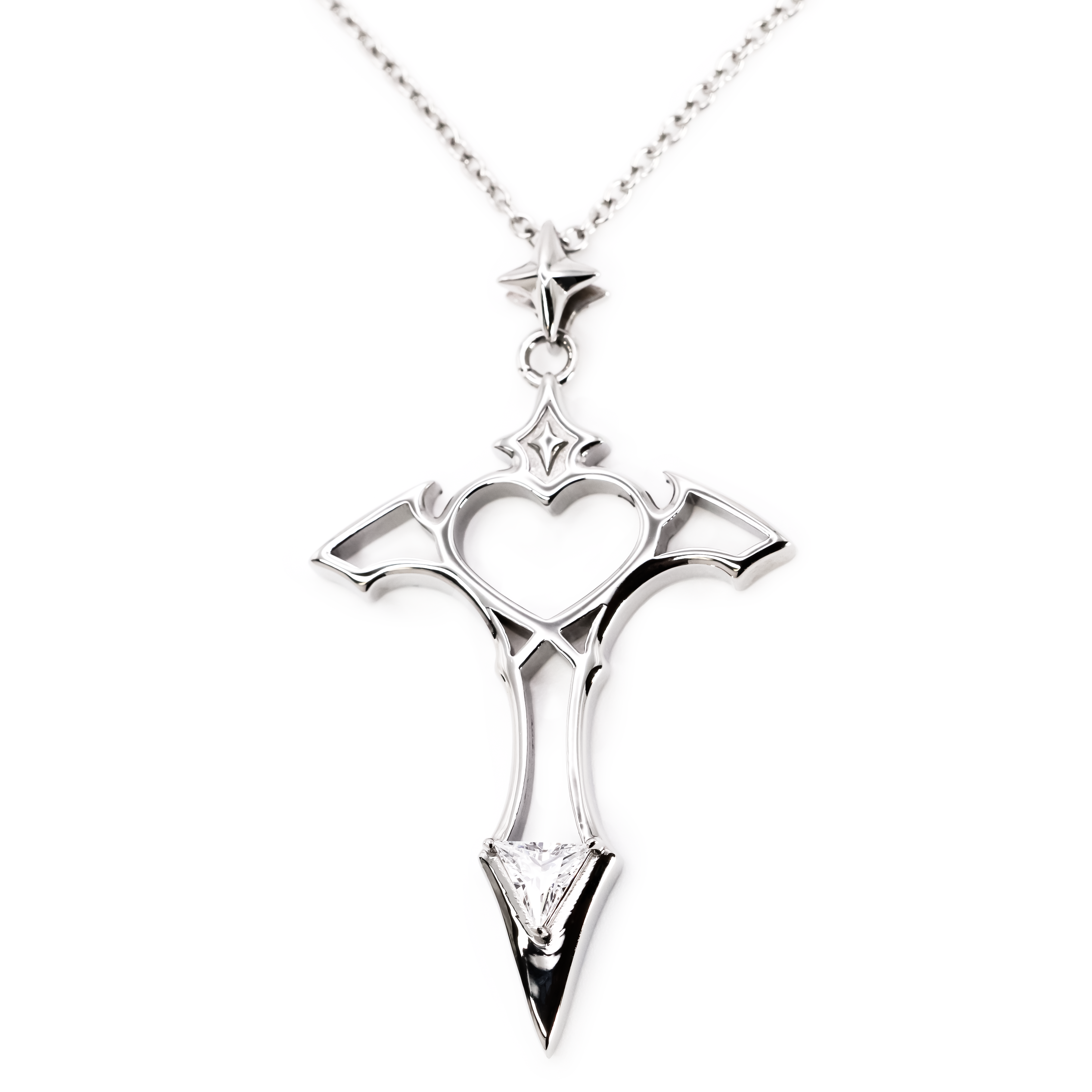 Lilith Necklace | Stainless Steel Celestial Gothic Heart Pendant