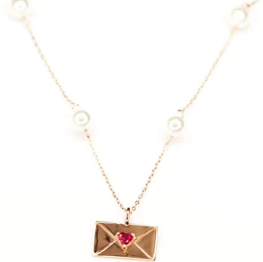 Louis Vuitton rose gold and mother-of-pearl Love pendant