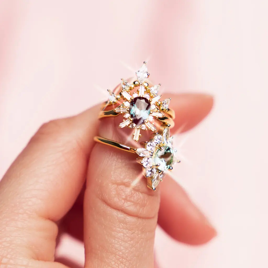 Alice Ring Set - Alexandrite | Bisoulovely