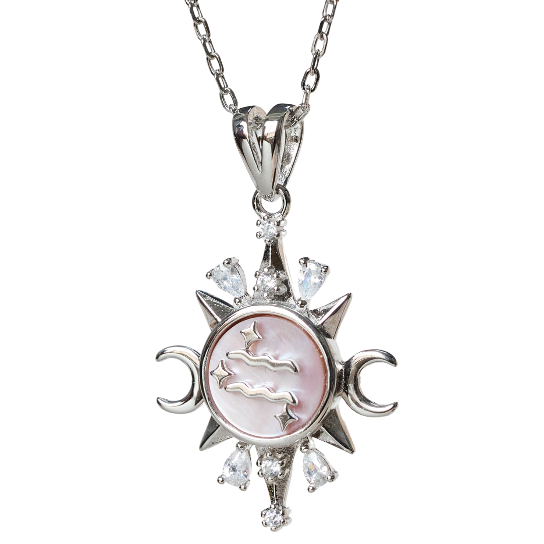 Celestial Horoscope Pendant - Aquarius - Necklaces - 6