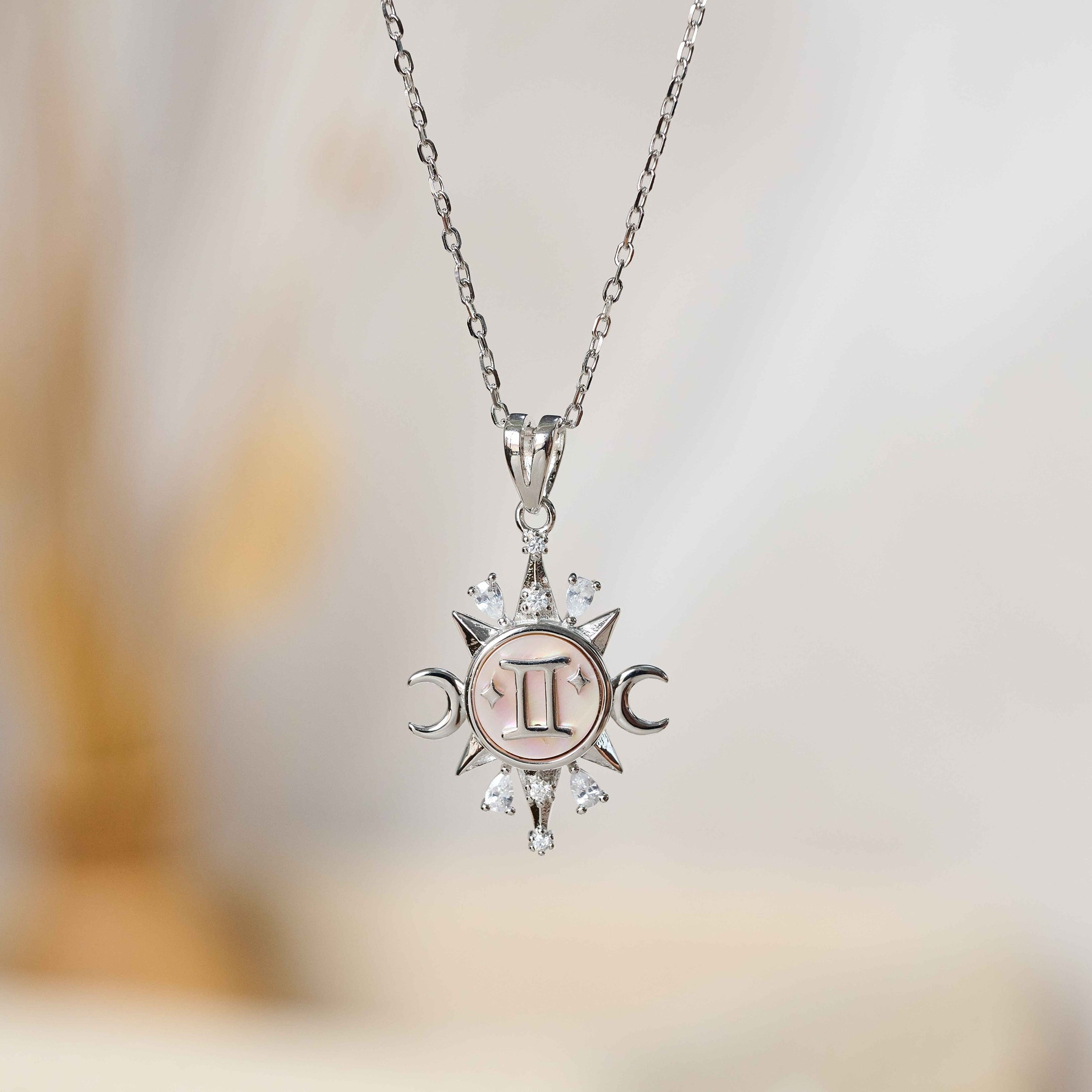 Celestial Horoscope Pendant - Gemini | Bisoulovely