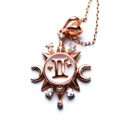Celestial Horoscope Pendant - Gemini - Necklaces - 1
