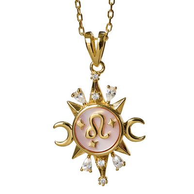 Celestial Horoscope Pendant - Leo - Necklaces - 1