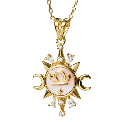 Celestial Horoscope Pendant - Libra - Necklaces - 7