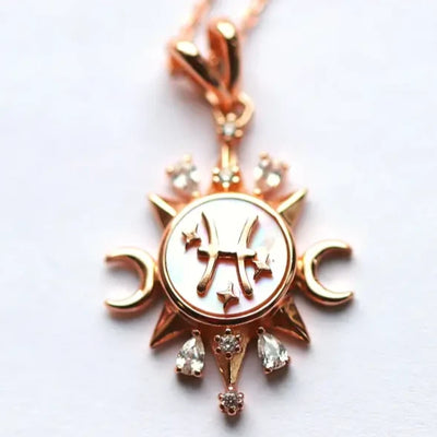 Celestial Horoscope Pendant - Pisces - Necklaces - 3