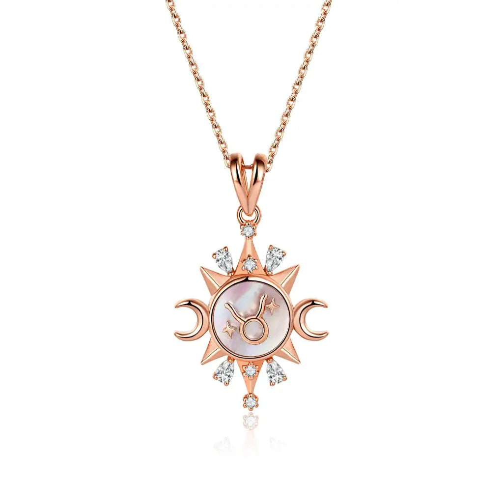 Celestial Horoscope Pendant - Taurus - Necklaces - 1