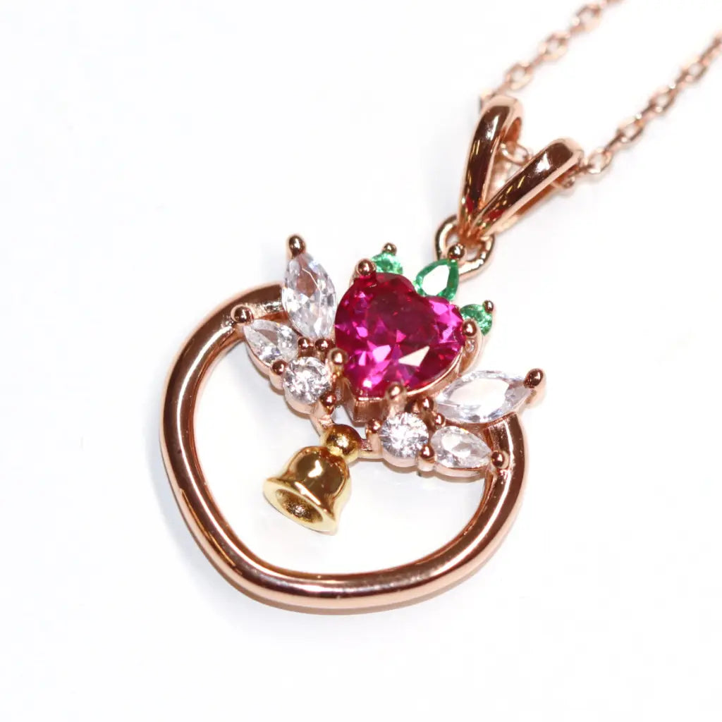 Ichigo Pendant - rose gold plated sterling silver with cubic zirconia