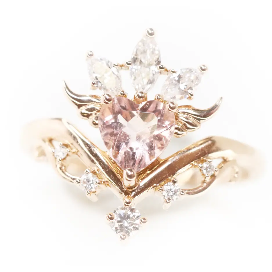 Isabella 14KT Ring with Moissanite - Rose Gold - 4.5 - 1