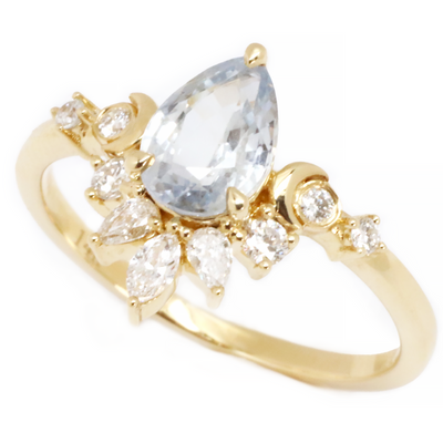 Kimberly 14KT Ring with Sapphire and Diamonds - Rings - 1