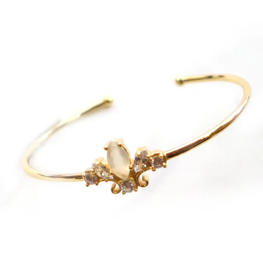 Mosomi Bangle Moonstone Jewelry: Necklaces, Rings & More| Bisoulovely
