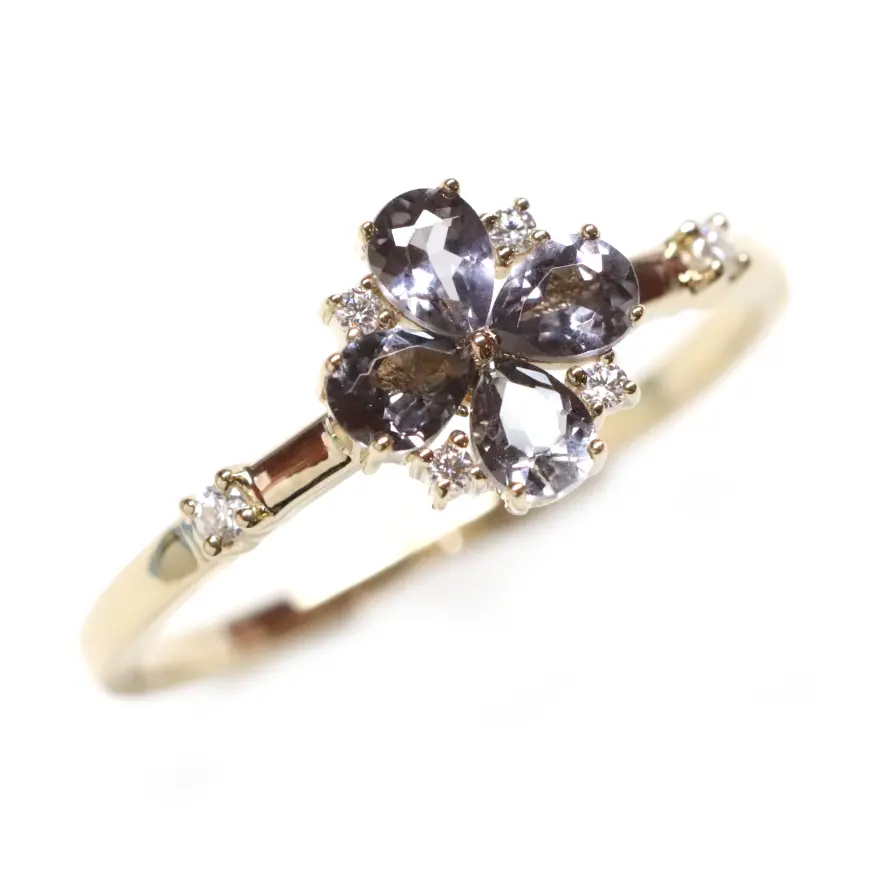 Tinsel 14KT Ring Size 8 with Moissanite - Rings - 2
